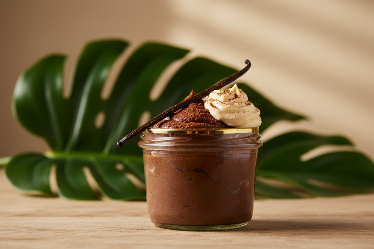 Mousse avocat cacao vanille